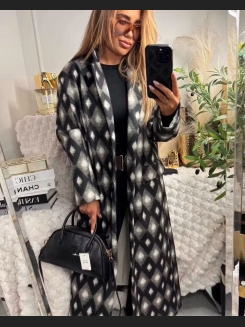 Płaszcz Lumi z motywem rombów – Miss City Official